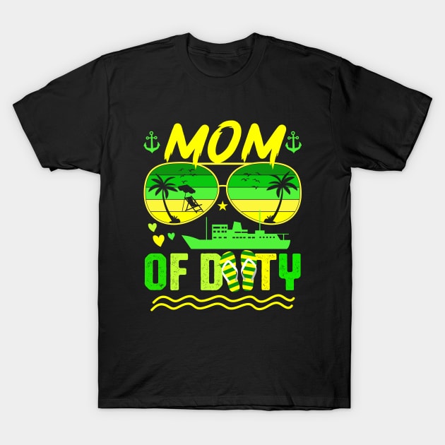 Mom Off Duty Sunglasses Beach Sunset Palm trees | Summer T-Shirt by GreenCraft